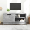 Mueble de TV madera contrachapada gris hormigón 80x35x36,5 cm