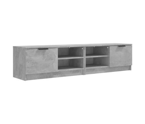 vidaXL Mueble de TV 2 pzas madera contrachapada hormigón 80x35x36,5 cm