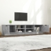 vidaXL Mueble de TV 2 pzas madera contrachapada hormigón 80x35x36,5 cm