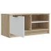 vidaXL Mueble TV 2 pzas madera contrachapada blanco roble 80x35x36,5cm