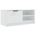 Mueble de TV madera contrachapada blanco brillante 80x35x36,5cm