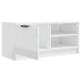 Mueble de TV madera contrachapada blanco brillante 80x35x36,5cm