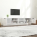 Mueble TV 2 pzs madera contrachapada blanco brillo 80x35x36,5cm