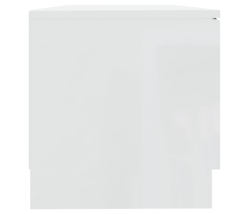 Mueble TV 2 pzs madera contrachapada blanco brillo 80x35x36,5cm