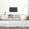 Mueble TV 2 pzs madera contrachapada blanco brillo 80x35x36,5cm