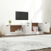 Mueble para TV madera contrachapada blanco 158,5x36x45 cm