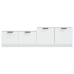 Mueble para TV madera contrachapada blanco 158,5x36x45 cm