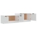 Mueble para TV madera contrachapada blanco 158,5x36x45 cm