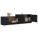 Mueble de TV madera contrachapada negro 158,5x36x45 cm