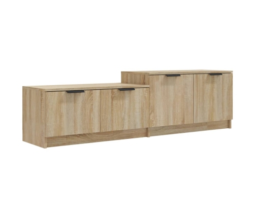 Mueble de TV madera contrachapada roble Sonoma 158,5x36x45 cm