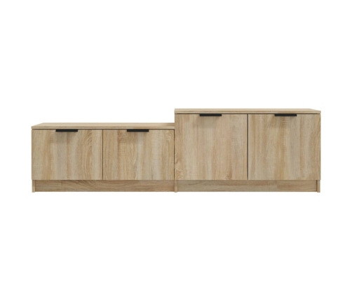 Mueble de TV madera contrachapada roble Sonoma 158,5x36x45 cm