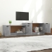 Mueble de TV madera contrachapada gris hormigón 158,5x36x45 cm