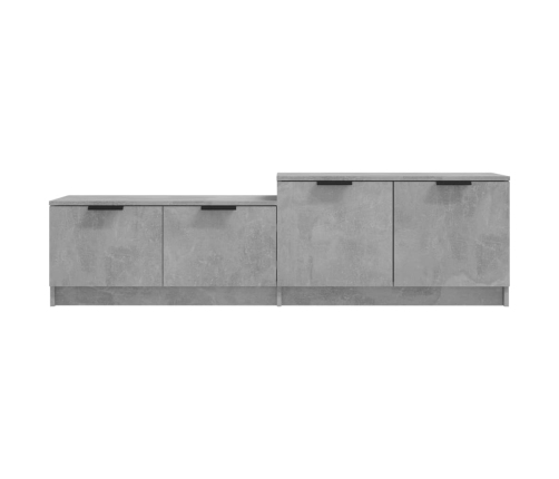 Mueble de TV madera contrachapada gris hormigón 158,5x36x45 cm