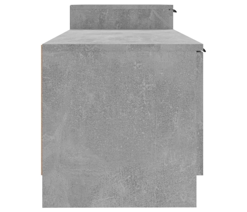 Mueble de TV madera contrachapada gris hormigón 158,5x36x45 cm