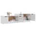 Mueble TV madera contrachapada blanco brillante 158,5x36x45 cm