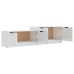 Mueble TV madera contrachapada blanco brillante 158,5x36x45 cm