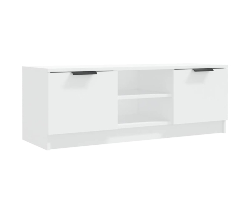 Mueble de TV madera contrachapada blanco 102x35x36,5 cm