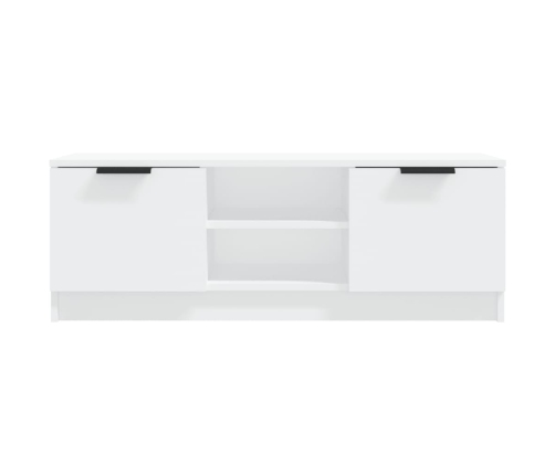 vidaXL Mueble de TV madera contrachapada blanco 102x35x36,5 cm