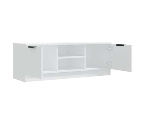 vidaXL Mueble de TV madera contrachapada blanco 102x35x36,5 cm