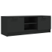 Mueble de TV madera contrachapada negro 102x35x36,5 cm