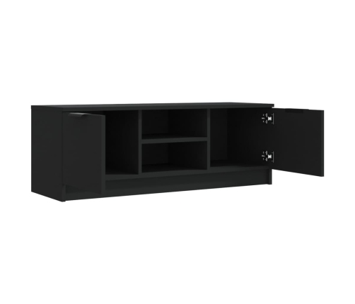 Mueble de TV madera contrachapada negro 102x35x36,5 cm