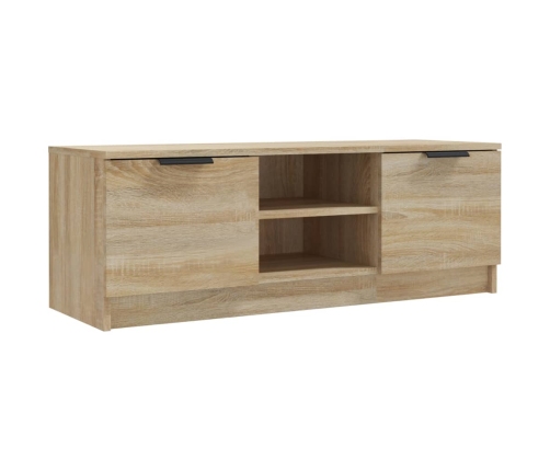 Mueble de TV madera contrachapada roble Sonoma 102x35x36,5 cm