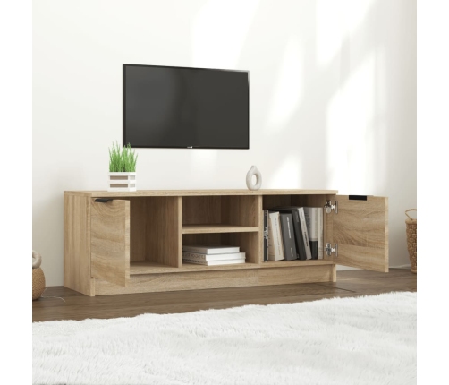 Mueble de TV madera contrachapada roble Sonoma 102x35x36,5 cm