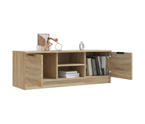 Mueble de TV madera contrachapada roble Sonoma 102x35x36,5 cm