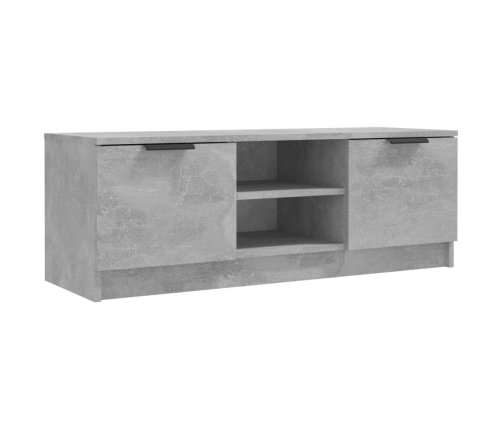 Mueble de TV madera contrachapada gris hormigón 102x35x36,5 cm