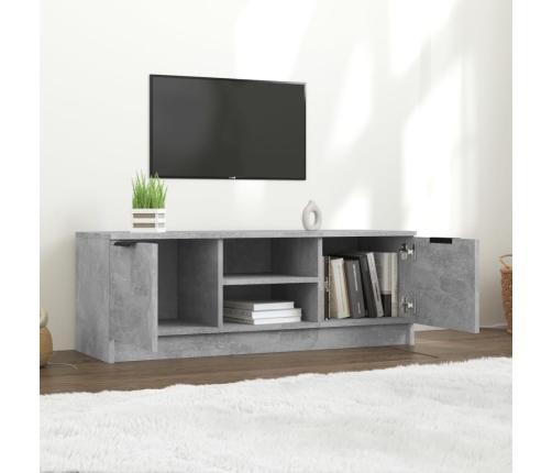 Mueble de TV madera contrachapada gris hormigón 102x35x36,5 cm