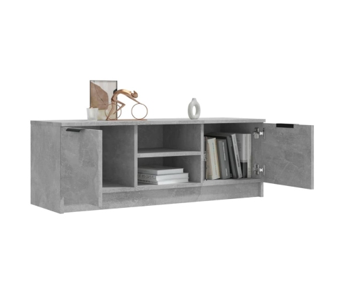 Mueble de TV madera contrachapada gris hormigón 102x35x36,5 cm