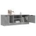 Mueble de TV madera contrachapada gris hormigón 102x35x36,5 cm