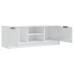 Mueble de TV madera contrachapada blanco brillo 102x35x36,5 cm