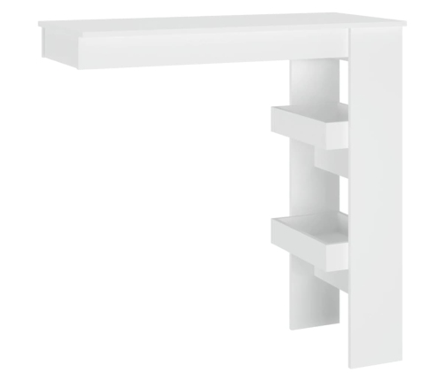 Mesa de bar de pared madera contrachapada blanco 102x45x103,5cm