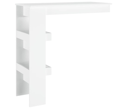 Mesa de bar de pared madera contrachapada blanco 102x45x103,5cm