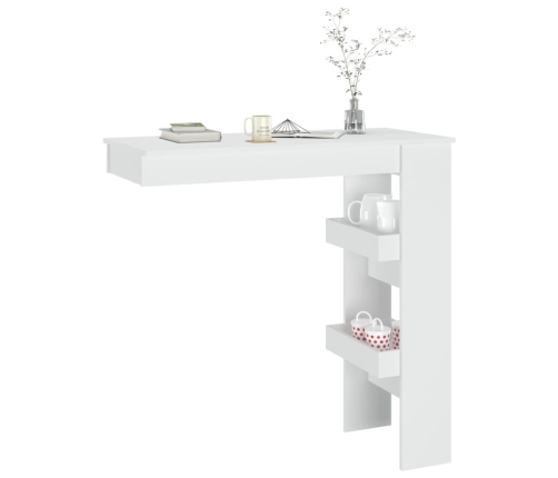 Mesa de bar de pared madera contrachapada blanco 102x45x103,5cm