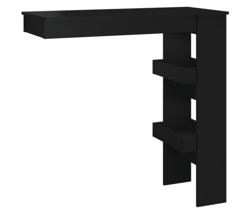 Mesa de bar de pared madera contrachapada negro 102x45x103,5cm