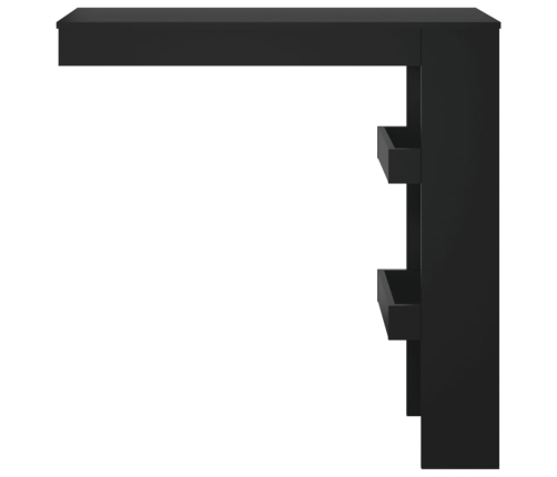 Mesa de bar de pared madera contrachapada negro 102x45x103,5cm