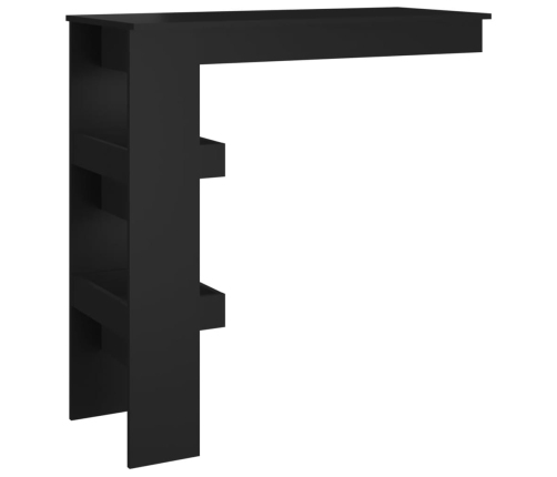 Mesa de bar de pared madera contrachapada negro 102x45x103,5cm