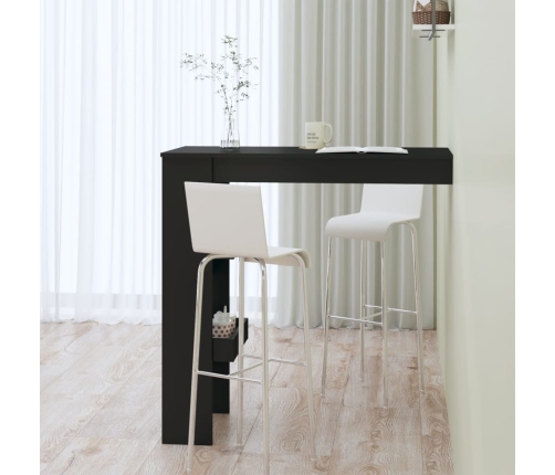 Mesa de bar de pared madera contrachapada negro 102x45x103,5cm