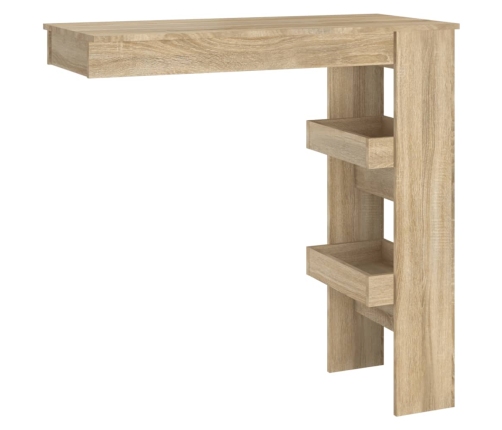 vidaXL Mesa de bar de pared contrachapada roble Sonoma 102x45x103,5cm