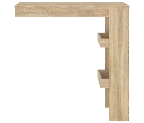 vidaXL Mesa de bar de pared contrachapada roble Sonoma 102x45x103,5cm