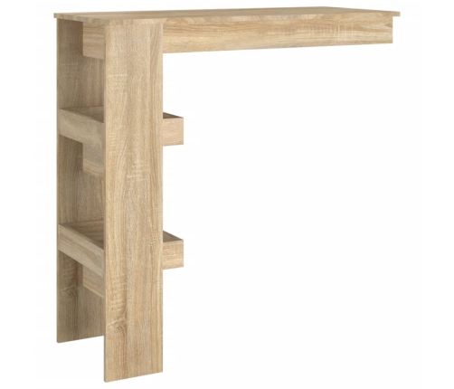 vidaXL Mesa de bar de pared contrachapada roble Sonoma 102x45x103,5cm