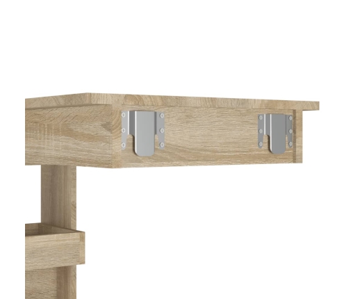 vidaXL Mesa de bar de pared contrachapada roble Sonoma 102x45x103,5cm