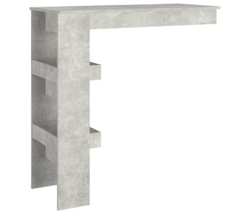 Mesa de bar de pared madera contrachapada gris 102x45x103,5cm