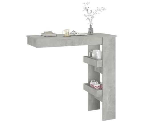 Mesa de bar de pared madera contrachapada gris 102x45x103,5cm