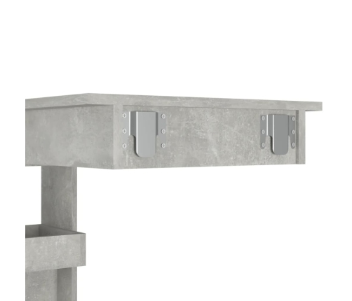 Mesa de bar de pared madera contrachapada gris 102x45x103,5cm