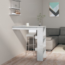 Mesa de bar de pared madera contrachapada gris 102x45x103,5cm