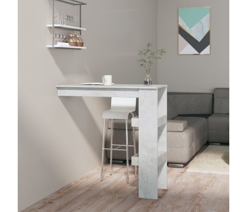 Mesa de bar de pared madera contrachapada gris 102x45x103,5cm