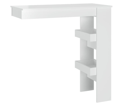 Mesa de bar de pared madera contrachapada blanco 102x45x103,5cm